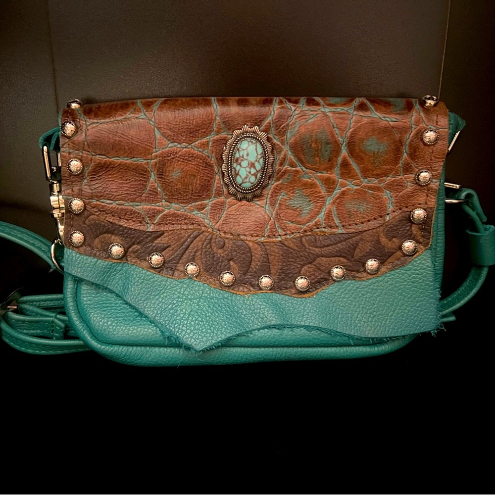 Hip Bag Company turquoise leather bag